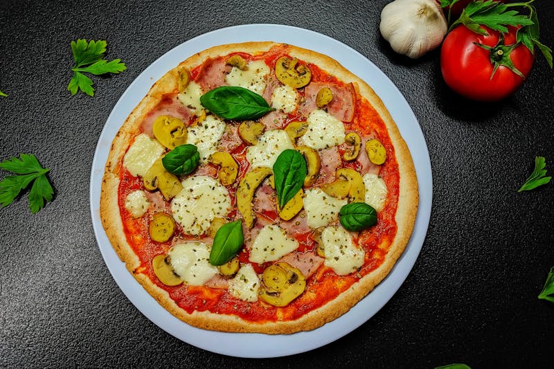 Classic Caesar salad with romaine and parmesan
